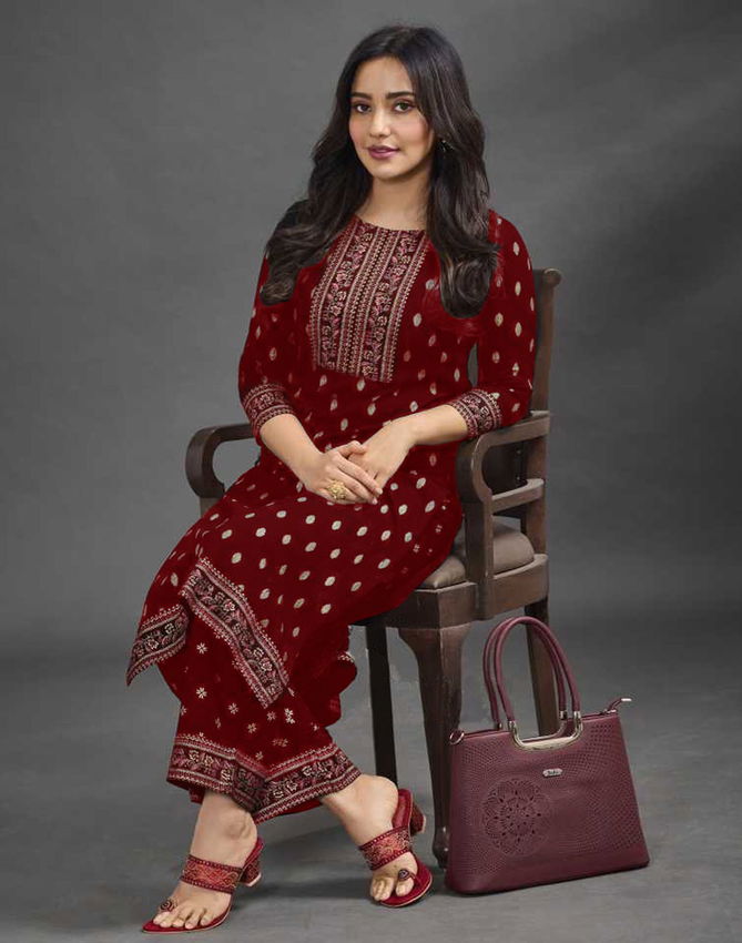 Reeva By Lichi Rayon Designer Kurtis With Palazzo Catalog